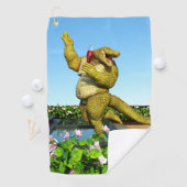 Grappige Krokodil Champagnetuinfeest Kunst Golfhanddoek (Insitu)