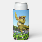 Grappige Krokodil Champagnetuinfeest Kunst Seltzer Blikjeskoeler (Seltzer Voorkant)