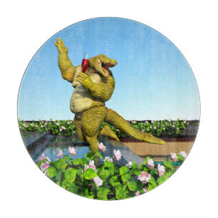 Grappige Krokodil Champagnetuinfeest Kunst Snijplank