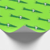 grappige krokodil die naar ons kijkt cartoon cadeaupapier (Hoek)