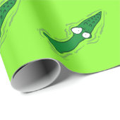 grappige krokodil die naar ons kijkt cartoon cadeaupapier (Rol Hoek)