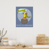 grappige krokodil in cartoon poster (Keuken)