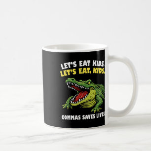 Grappige Krokodil Laten we Komma's Eten Redt Leven Koffiemok