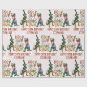 Grappige Krokodil Pun Rock Out Met Uw Croc Out Cadeaupapier (Vlak)