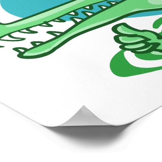 grappige krokodille oke cartoon poster (Hoek)