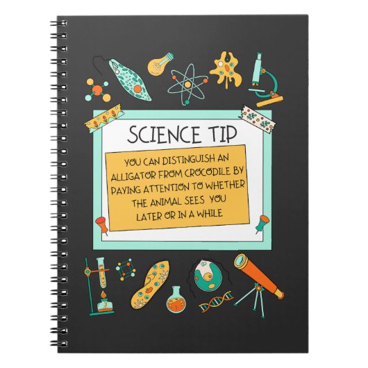 Grappige krokodillenalligator wetenschap notitieboek (Voorkant)
