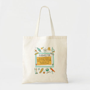 Grappige krokodillenalligator wetenschapstip tote bag