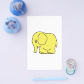 Grappige kruissteek gele olifant flyer (Enkel)