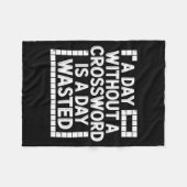Grappige Kruiswoordpuzzel Woordspel Nerd  Fleece Deken (Voorkant (Horizontaal))