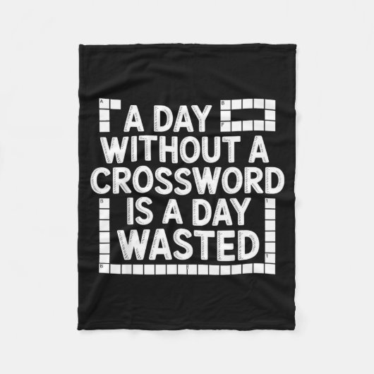 Grappige Kruiswoordpuzzel Woordspel Nerd  Fleece Deken (Voorkant)