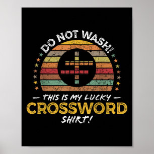 Grappige kruiswoordpuzzelspeler Quote Graphic Poster