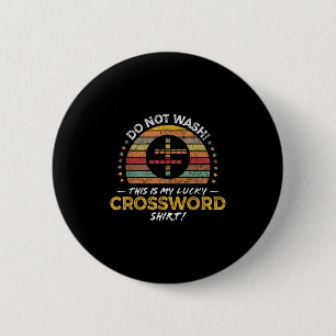 Grappige kruiswoordpuzzelspeler Quote Graphic Ronde Button 5,7 Cm