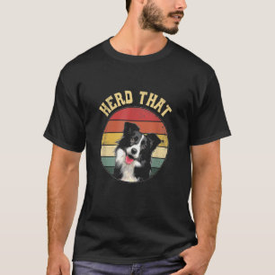Grappige Kudde Die Border Collie Hond Liefhebber V T-shirt