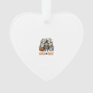Grappige Kuiken Of Behandeling Halloween Kip Grafi Ornament