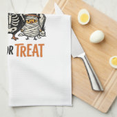 Grappige Kuiken Of Behandeling Halloween Kip Grafi Theedoek (Quarter Fold)