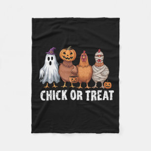 Grappige kuiken of trakteer kippen spookachtige ha fleece deken