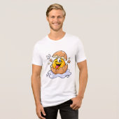 Grappige Kuiken Uit Ei Cartoon Tri-Blend Shirt (Voorkant volledig)