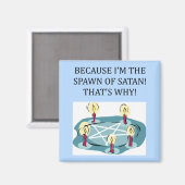 Grappige kuit van Satan Magneet (Voorkant / Achterkant)