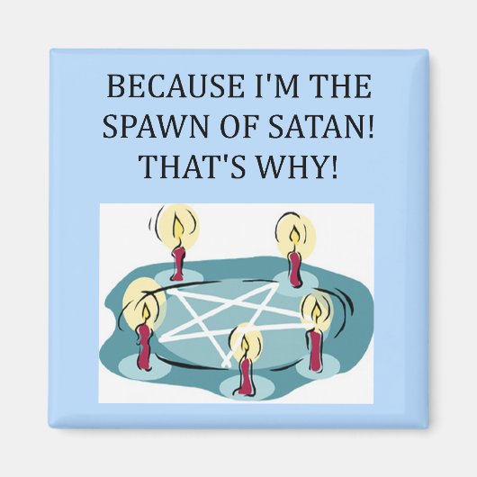 Grappige kuit van Satan Magneet (Voorkant)