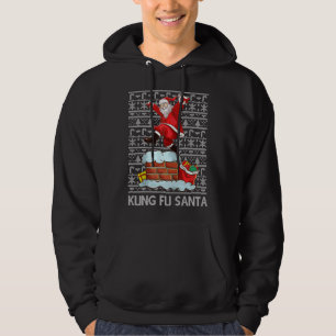 Grappige Kung Fu Sinterklaas Schoorsteen Lelijke K Hoodie