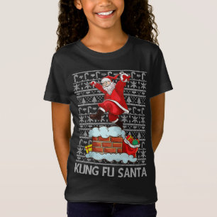 Grappige Kung Fu Sinterklaas Schoorsteen Lelijke K T-shirt