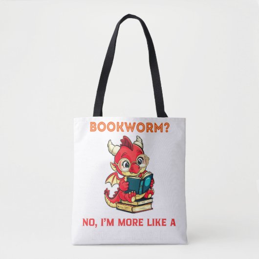 Grappige kunst draken lezen boeken mythische wezen tote bag (Voorkant)