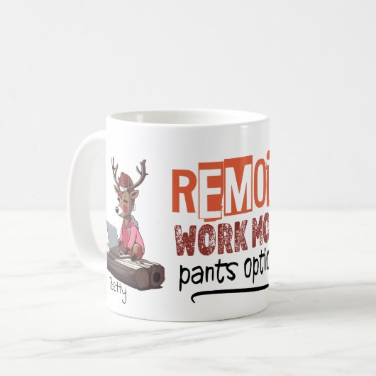 Grappige Kunst van Externe Levenspartner Paar dat Koffiemok (Voorkant links)