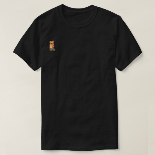 Grappige Kunstenaar Kat Samurai Potlood T-Shirt (Design voorkant)
