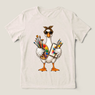 Grappige Kunstleraar Domme Gans – Vintage Kunstena Tri-Blend Shirt