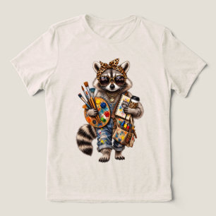 Grappige Kunstleraar Wasbeer– Vintage Kunstenaar Tri-Blend Shirt