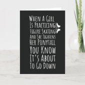 Grappige kunstschaatskaart voor haar tiener meisje kaart (Voorkant)
