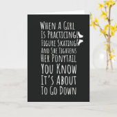 Grappige kunstschaatskaart voor haar tiener meisje kaart (Gele Bloem)