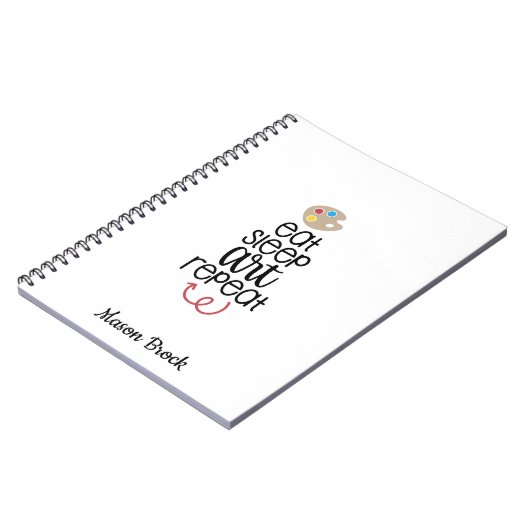 Grappige kunststudent school gepersonaliseerde Not Notitieboek (Linkerzijde)