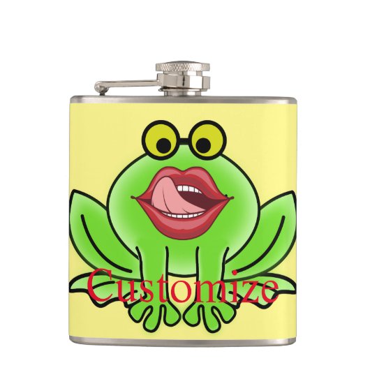 Grappige Kus Een Toad Thunder_Cove Heupfles (Voorkant)