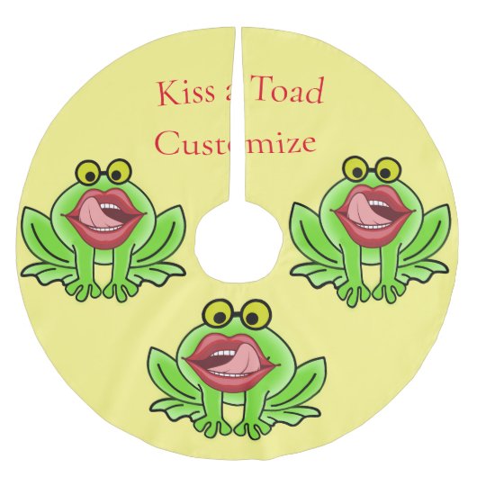 Grappige Kus Een Toad Thunder_Cove Kerstboom Rok (Voorkant)