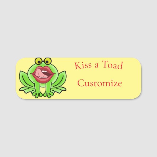Grappige Kus Een Toad Thunder_Cove Naamplaatje (Voorkant)