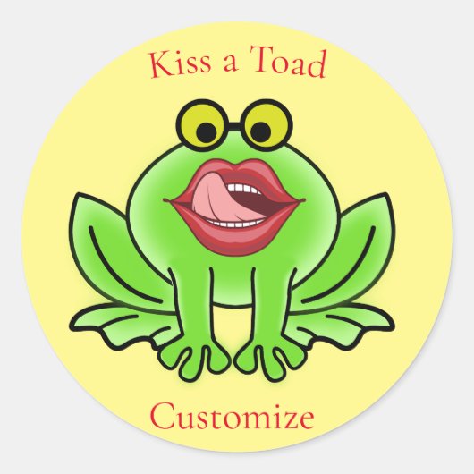 Grappige Kus Een Toad Thunder_Cove Ronde Sticker (Voorkant)