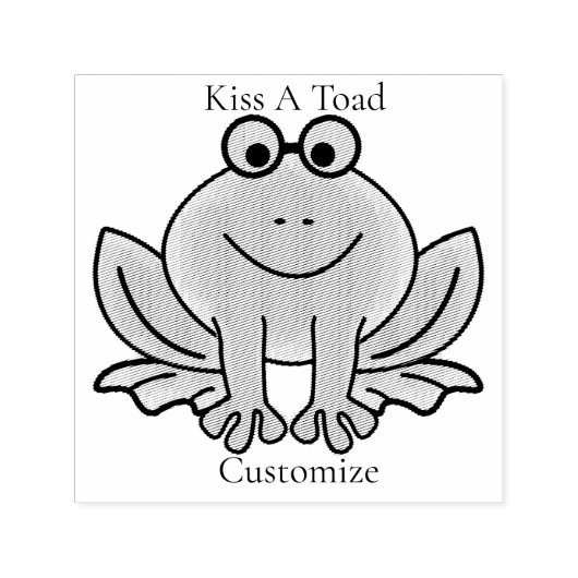 Grappige Kus Een Toad Thunder_Cove Zelfinktende Stempel (Design)