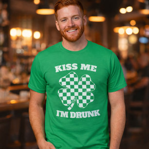 Grappige Kus Me Ik Ben Dronken St. Patrick's Day S T-shirt