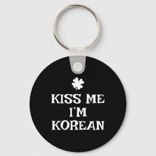 Grappige Kus Me Ik Ben Koreaans St. Patrick's Day Sleutelhanger
