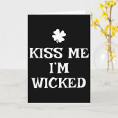 Grappige Kus Me Ik Ben Slecht St. Patrick's Dag  Kaart (Gele Bloem)
