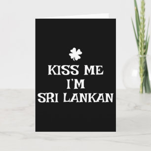 Grappige Kus Me Ik Ben Sri Lankaans St. Patrick's  Kaart