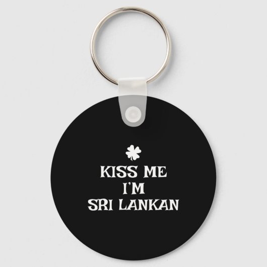 Grappige Kus Me Ik Ben Sri Lankaans St. Patrick's Sleutelhanger (Voorkant)