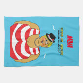 Grappige kus me snel Britse badpak dame Theedoek (Horizontaal)