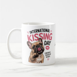 Grappige kusdag Franse Bulldog Mok