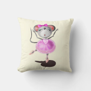 Grappige kussen ballerina muis balletdanser