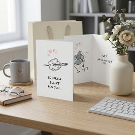 Grappige Kussen Gevecht Liefdeskaart – Ik Nam Eén Kaart