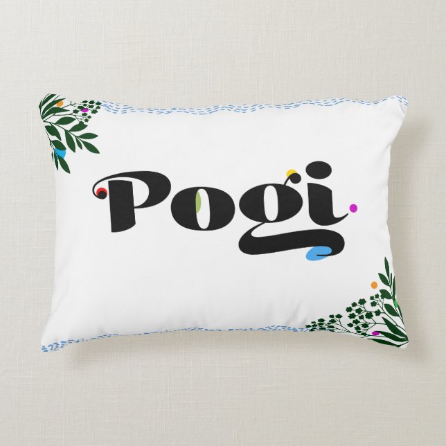 Grappige kussen 'Pogi' Filipijns Boho accentkussen (Voorkant)