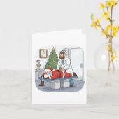Grappige/Kute kerstkaart voor chiropractors Kaart (Gele Bloem)