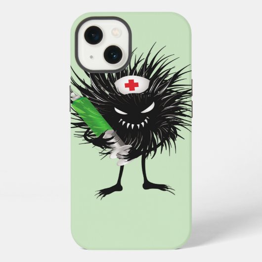 Grappige Kwaadaardige Bug Verpleegster Spuit Gothi iPhone Hoesje (Achterkant)